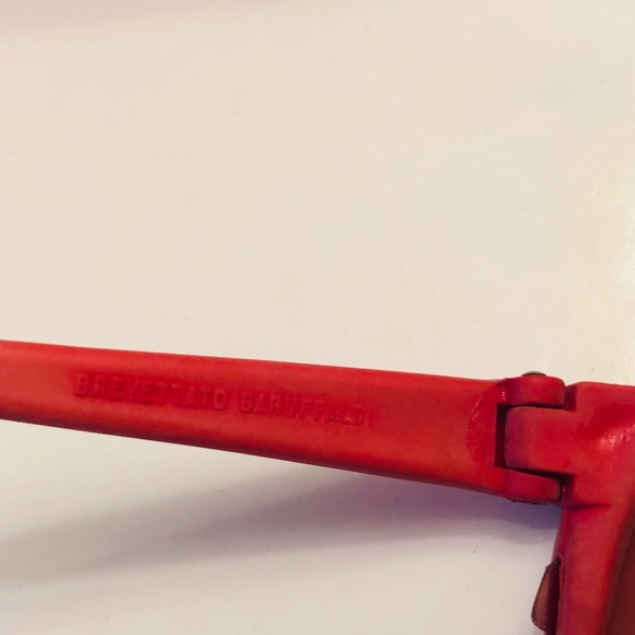 Vtg Brevettato Barrufaldi light red goggle sunglasses(made in italy) main image 4
